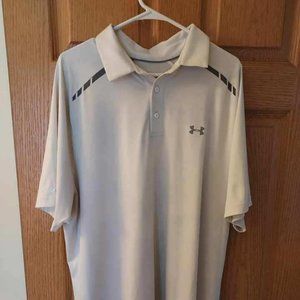 Men's Gray Under Armour Polo 2XL
